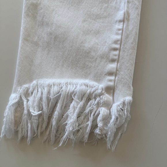 Mango-White Straight Leg Fringe Denim-Icon-Boho-Bohemian-Festival-Summer-6 - Picture 5 of 14